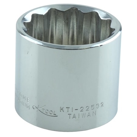 K-Tool International 3/8" Drive, 1" SAE Socket, 12 Points, 12Pt, 1", 3/8"Dr KTI-22532